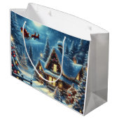 Winter/Kerstman/Kerstmis/Sneeuw Groot Cadeauzakje (Achterkant Gekanteld)