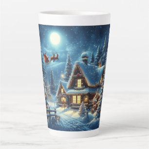 Winter/Kerstman/Kerstmis/Sneeuw Latte Mok