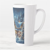 Winter/Kerstman/Kerstmis/Sneeuw Latte Mok (Rechts)