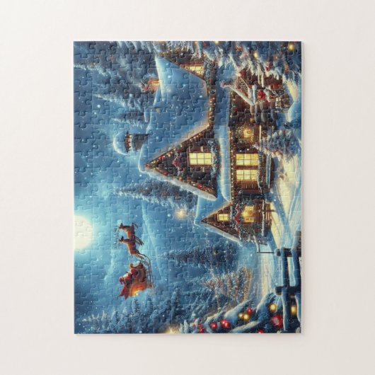 Winter/Kerstman/Kerstmis/Sneeuw Legpuzzel (Verticaal)