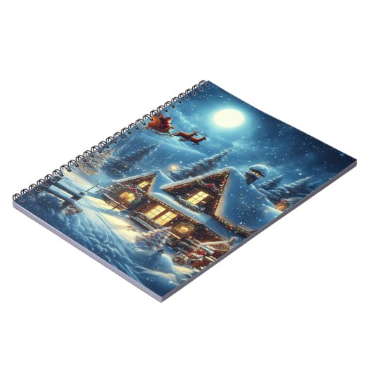 Winter/Kerstman/Kerstmis/Sneeuw Notitieboek (Linkerzijde)