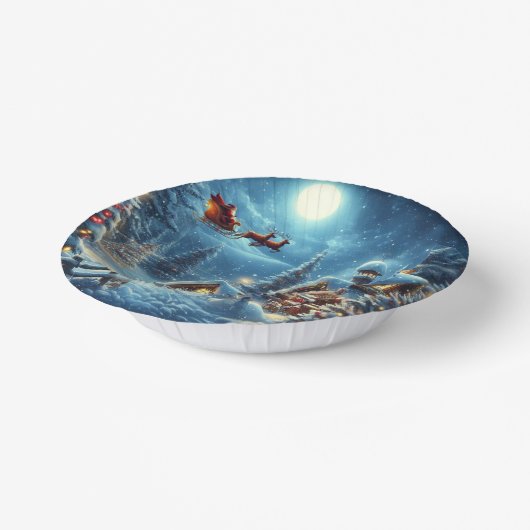 Winter/Kerstman/Kerstmis/Sneeuw Papieren Kommen (Gebogen)