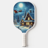 Winter/Kerstman/Kerstmis/Sneeuw Pickleball Paddle (Voorkant)