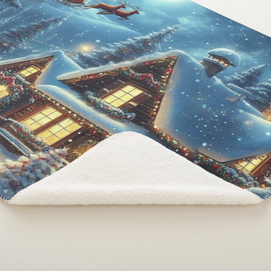 Winter/Kerstman/Kerstmis/Sneeuw Sherpa Deken (3/4)