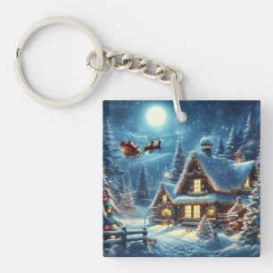 Winter/Kerstman/Kerstmis/Sneeuw Sleutelhanger
