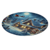 Winter/Kerstman/Kerstmis/Sneeuw Snijplank (Hoek)