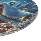 Winter/Kerstman/Kerstmis/Sneeuw Snijplank (Hoek)