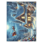 Winter/Kerstman/Kerstmis/Sneeuw Tafelkleed (Voorkant)