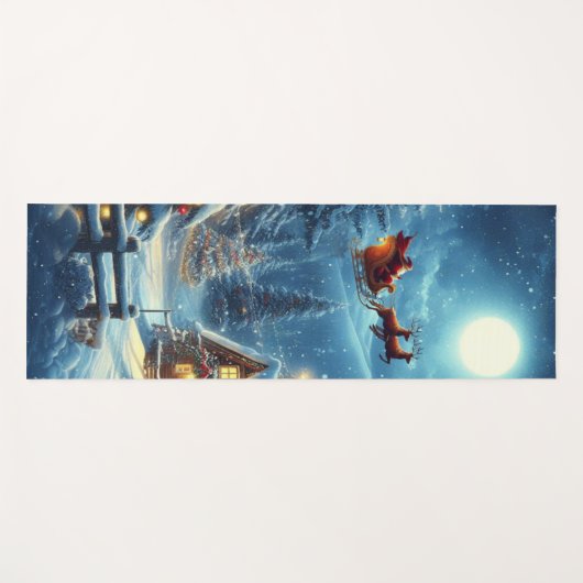 Winter/Kerstman/Kerstmis/Sneeuw Yogamat (Voorkant (horizontaal))