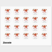 Winter Kerstman Ronde Sticker (Vel)