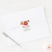 Winter Kerstman Ronde Sticker (Envelop)