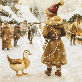 Winter Kerstmarkt Schilderij Snowy Village Poster