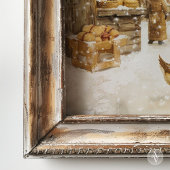 Winter Kerstmarkt Schilderij Snowy Village Poster