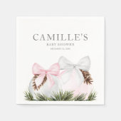 Winter-kerstmeisje Baby shower Papier Napkins Servet (Voorkant)