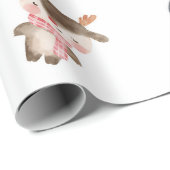 Winter Kerstmis 1e Verjaardagsfeest Cadeaupapier (Rol Hoek)