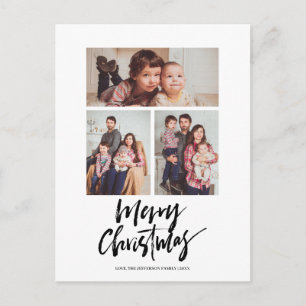Winter Kerstmis 3 Foto Collage Holiday Briefkaart