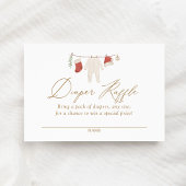 Winter Kerstmis Baby Kleding Luier Raffle Ticket Informatiekaartje