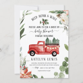 Winter Kerstmis Baby shower uitnodiging