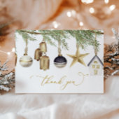 Winter Kerstmis bedankje Bedankkaart