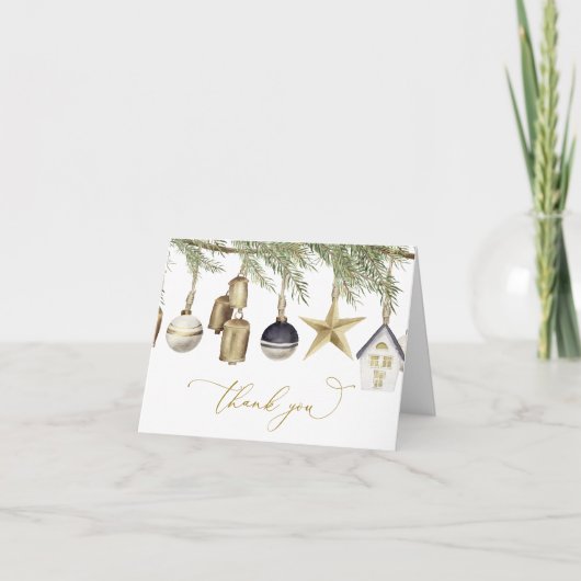 Winter Kerstmis bedankje Bedankkaart (Voorkant)