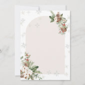 Winter Kerstmis Bloemen Koud Buiten Baby shower Kaart (Achterkant)