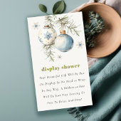 Winter Kerstmis Blue Boy Display Baby shower Informatiekaartje