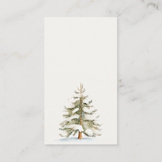 Winter Kerstmis Blue Boy Display Baby shower Informatiekaartje (Achterkant)