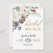 Winter Kerstmis Bridal Brunch Uitnodiging (Voorkant)