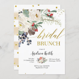 Winter Kerstmis Bridal Brunch Uitnodiging