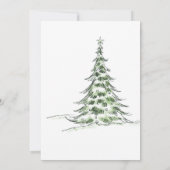 Winter Kerstmis bruiloft Kaart (Achterkant)