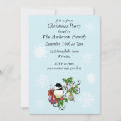 Winter Kerstmis Chickade Kaart (Voorkant)