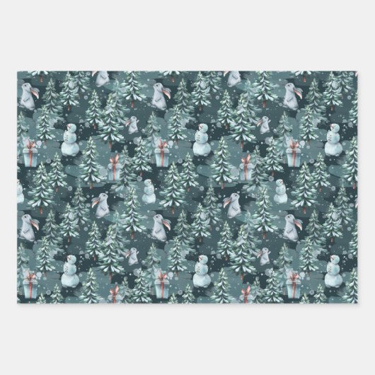 Winter Kerstmis Cozy Inpakpapier Vel (Voorkant 3)