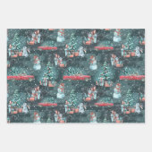 Winter Kerstmis Cozy Inpakpapier Vel (Voorkant)