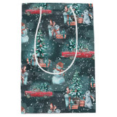 Winter Kerstmis Cozy Medium Cadeauzakje (Voorkant)