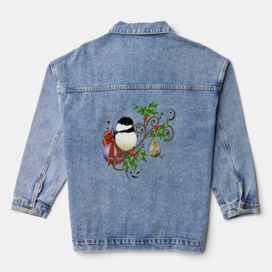 Winter-Kerstmis Denim Jacket (Achterkant)