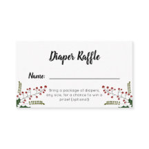 Winter Kerstmis Diaper Raffle