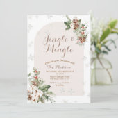 Winter Kerstmis Dit Het Seizoen Te Trouwen Kaart (Staand voorkant)