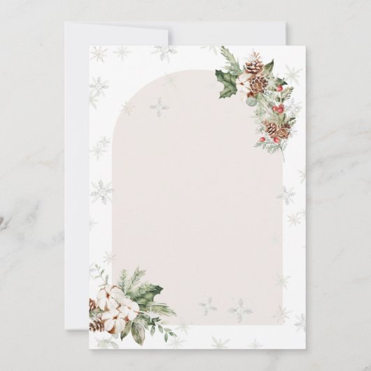 Winter Kerstmis Dit Het Seizoen Te Trouwen Kaart (Achterkant)