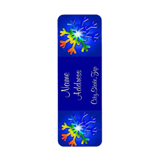 Winter Kerstmis Etiket (Voorkant)