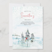 Winter Kerstmis Evergreen Vrijgezellenfeest Kaart (Voorkant)