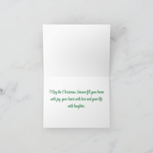 Winter-Kerstmis Feestdagen Kaart (Binnen)