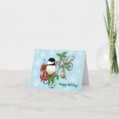 Winter-Kerstmis Feestdagen Kaart (Voorkant)