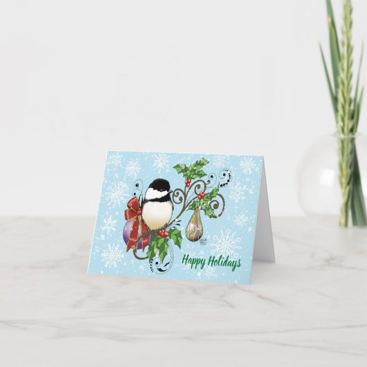 Winter-Kerstmis Feestdagen Kaart (Voorkant)