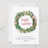 Winter Kerstmis Feestdagenkaart (Voorkant)