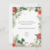 Winter Kerstmis Feestdagenkaart (Achterkant)