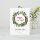 Winter Kerstmis Feestdagenkaart (Staand voorkant)