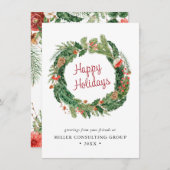 Winter Kerstmis Feestdagenkaart (Voorkant / Achterkant)