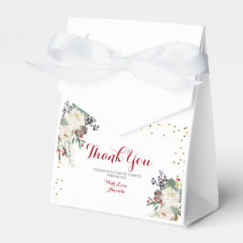 Winter Kerstmis Floral Vrijgezellenfeest Favor Box Bedankdoosjes