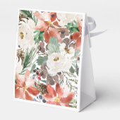 Winter Kerstmis Floral Vrijgezellenfeest Favor Box Bedankdoosjes (Achterkant)