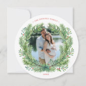 Winter Kerstmis foto Feestdagenkaart (Voorkant)